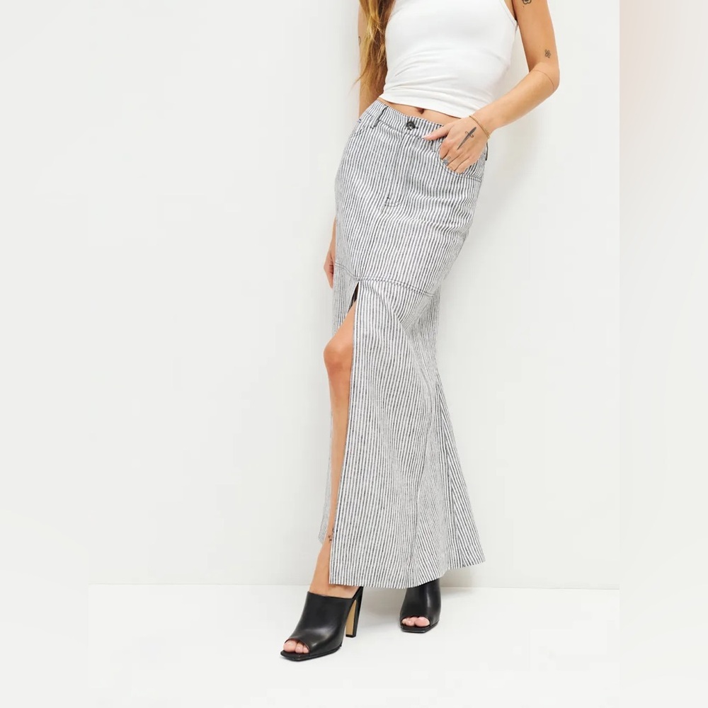 NWOT Reformation Tazz Maxi Linen Skirt from Reformation Size OP